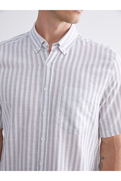 LC Waikiki Vizyon New Season Regular Fit Short Sleeve Striped Men's Shirt