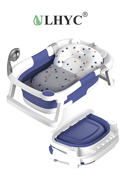 ULHYC حوض استحمام محمول قابل للطي للأطفال مع سدادة مياه ناعمة