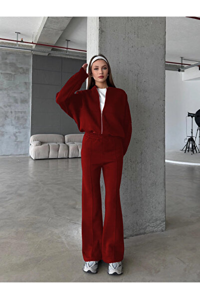 BayBayan KADIN FERMUARLI BOMBER CEKET EŞOFMAN TAKIMI