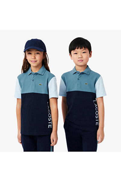 Lacoste Çocuk Renk Bloklu Lacivert Polo