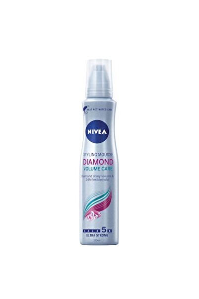 NIVEA Pack of 3 x Diamond Volume Hair Mousse 150ml