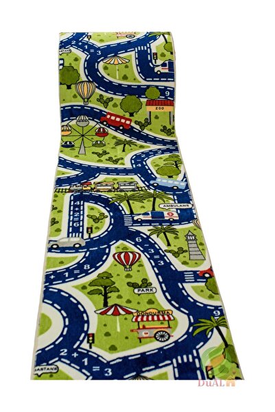 Dualhome Children's Town Rug Runner, Meter B - 80 CM, 350 cm