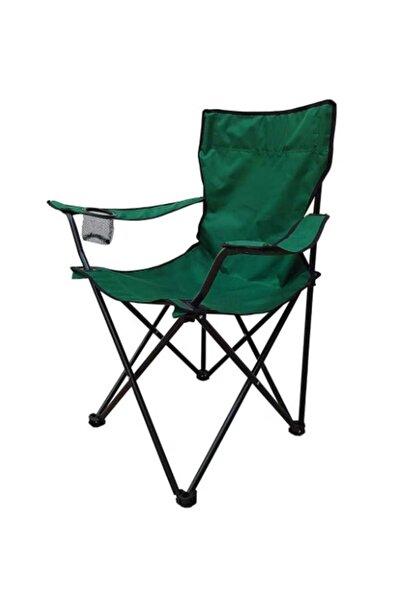 Dessini كرسي تخييم قابل للطي مع حامل أكواب وحقيبة حمل (أخضر)
