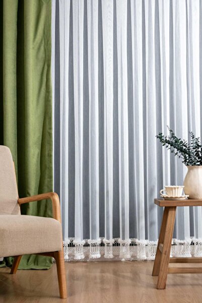 LUNETT HOME KULLANIMA HAZIR FOLDET KETEN FANTEZİ 1001 DESENLİ ETEK PÜSKÜLLÜ O...