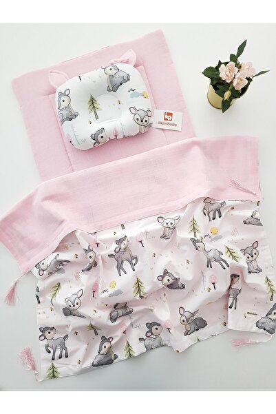 ib ilkimbebe طقم فراش للأطفال مع بطانية، وسادة، حصيرة، وسادة أطفال، لحديثي ال...