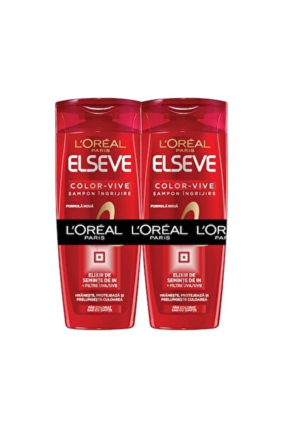 L'Oreal Paris Pack: 2 x Elseve Color Vive Shampoo for colored hair, 400 ml