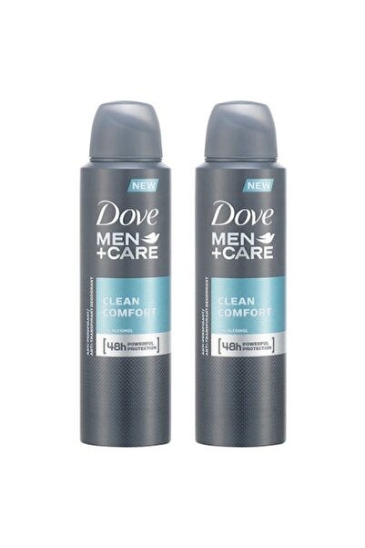 Dove Promo Pack: Clean Comfort Antiperspirant Spray for Men, 150 ml x 2