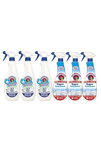 Chanteclair Chante Clair Cleaning Set, 6 pcs: 3x 600ml Degreaser (Bicarbonate...