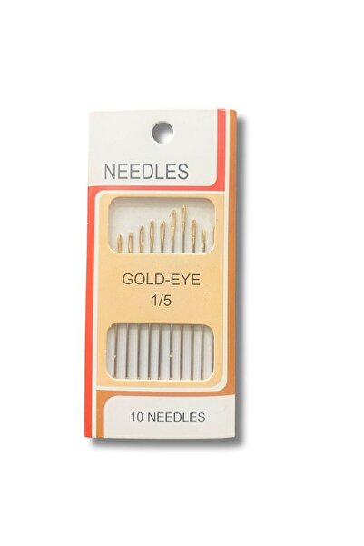 Kardelux Büyük Delikli El Dikiş İğnesi Altın Başlıklı- Terzi İğnesi - 5cm Boy...
