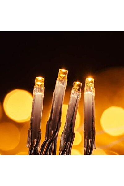 SHOPIENS Christmas Light String, 100 LED Bulbs, Extra Warm White, Extensible, 6.07 m, Transparent Cable