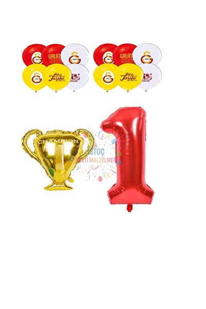 İSTOÇ PARTİ Galatasaray Sarı Kırmızı Doğum Günü Konsepti Yaş 1