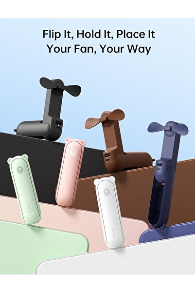 JISULIFE Handheld Fan, 3 IN 1 Mini Hand Fan, Portable USB Rechargeable Fan, Small Pocket Battery Ope