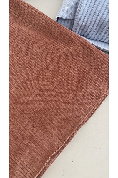 Butik Babadag Kumaş soft tarçın renk organik kadife