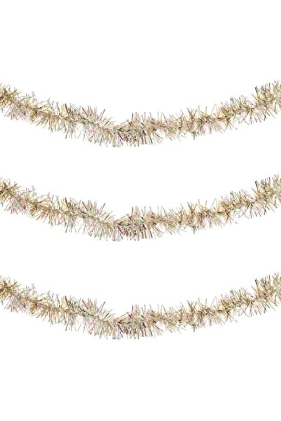 ANTBRO Bețișoară de Crăciun, Bej Iridescent, Lungime 3 m, Lățime 5 cm, MYONNA IT & E-COMMERCE