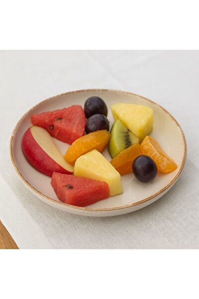 OEM Beige ceramic Nordic-style fruit plate Ø15cm