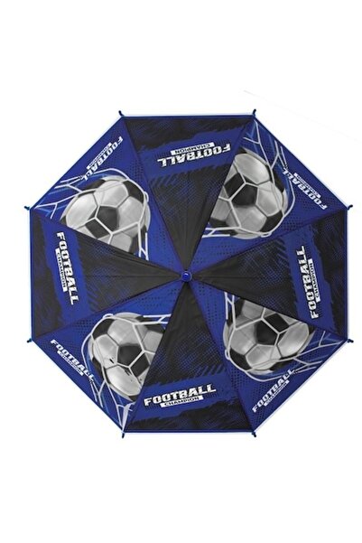OEM Umbrelă automată albastră cu design de fotbal pentru copii 66cm