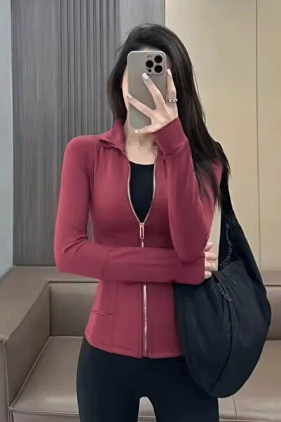 Karakedi Cardigan crop cu fermoar, cu buzunar lateral, cu detaliu de tip Basic Street, în stil Y2K