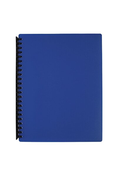 SHOPIENS Magic Clip Folder A4, 20 Sleeves, Blue, Soft Cover, Plastic