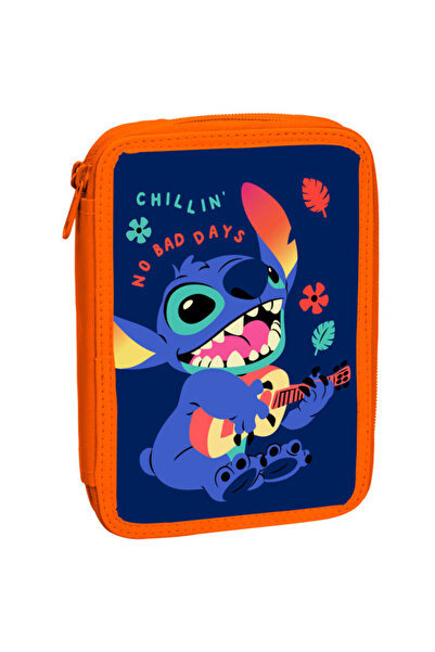 Stitch Penar Disney Lilo and Chillin', 18 cm x 15 cm, umplutură din poliester, albastru, cu băiețel