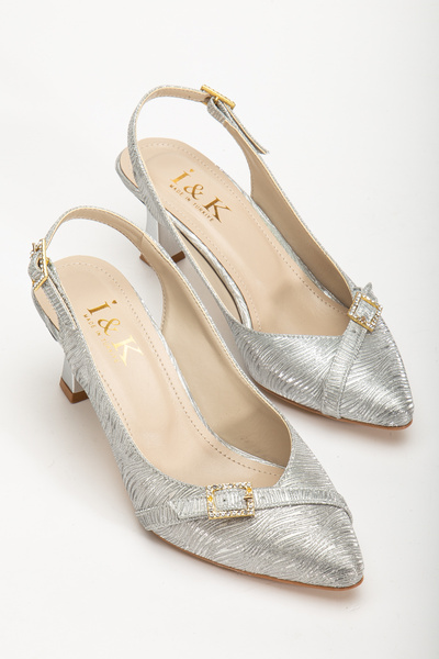 Blacktavern Back Open Evening Shoes Small Large Foot Size 35-43