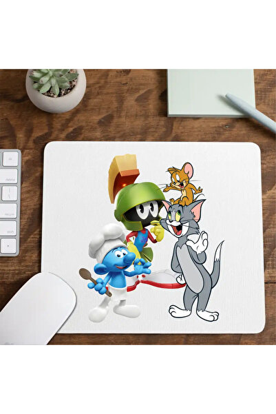 OEM Mousepad Marvin Smurfs Tom Jerry Martian Chef