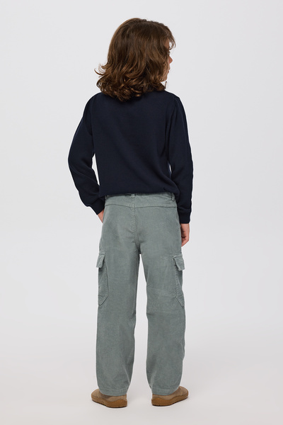 Panço Erkek Çocuk Kadife Yeşil Pantolon