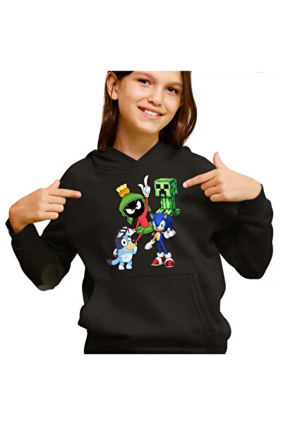 OEM Детски суитшърт за момичета Marvin Blue Sonic Creeper Looney Tunes