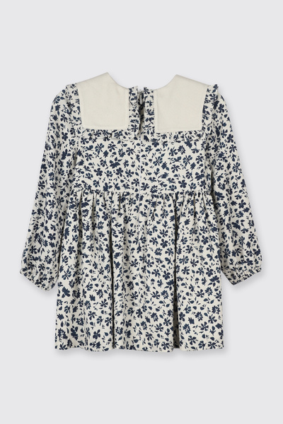 Panço Kız Bebek Yakalı Bej Elbise