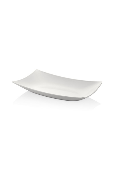 Külsan 113923 - Como Krem Beyaz Dikdörtgen Tabak 39x23 cm, Thermoset Melamin