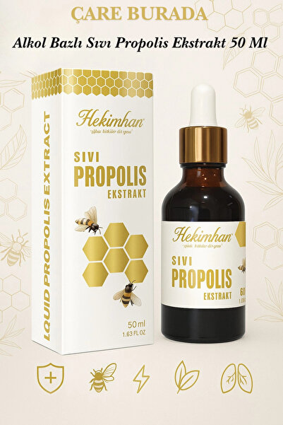 Çare Burada Sıvı Propolis Ekstrakt 50 Ml (Alkol Bazlı)