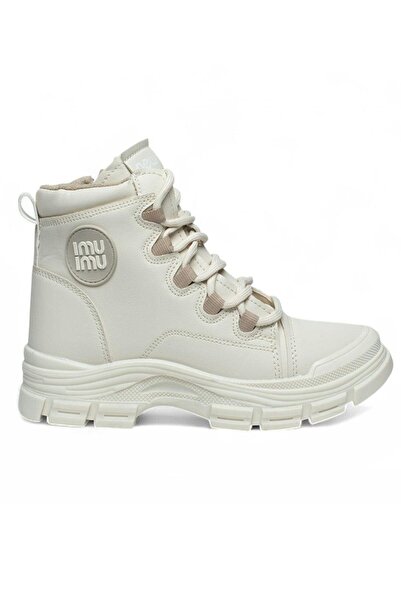 Celira Cnx Бежови Екру Ботуши за жени с кожена подплата и неплъзгаща се подметка