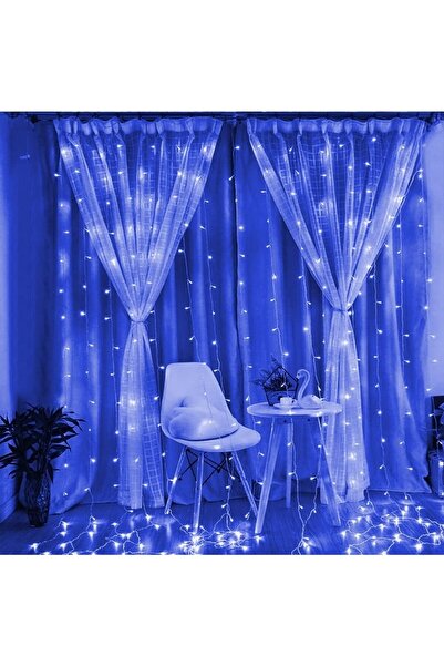 Flippy Christmas Curtain Lights 2m x 2m, 240 Blue LEDs, IP44, Flash, Remote Transformer