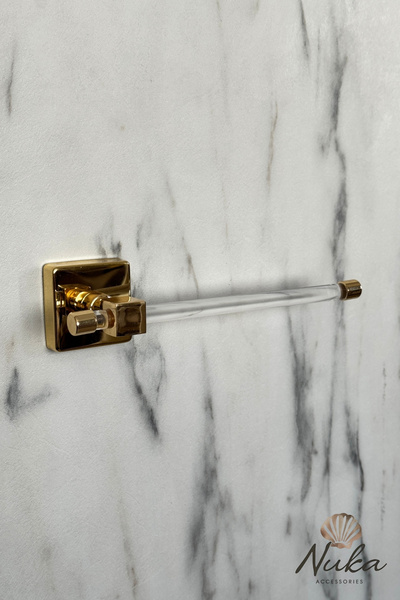 Nuka Ev Aksesuarları Ömür Boyu Paslanmaz Seffaf Lüks Askı Banyo Wc Kağıtlık T...