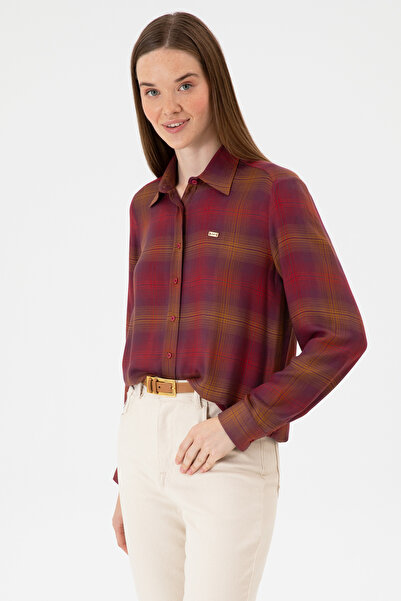 U.S. Polo Assn. Kadın Pembe Uzun Kollu Gömlek 50309035-VR104