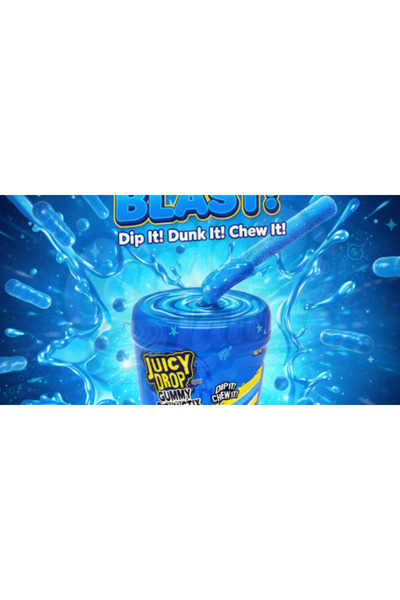 Bazooka Juicy Drop Gummy Dipperz Raspberry - Blue Raspberry 96g