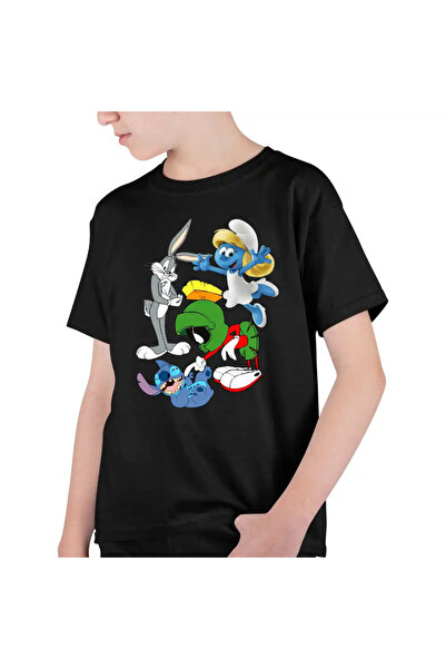 OEM Tricou Copii Baieti Marvin Stitch Bugs Bunny Strumfita Strumfii
