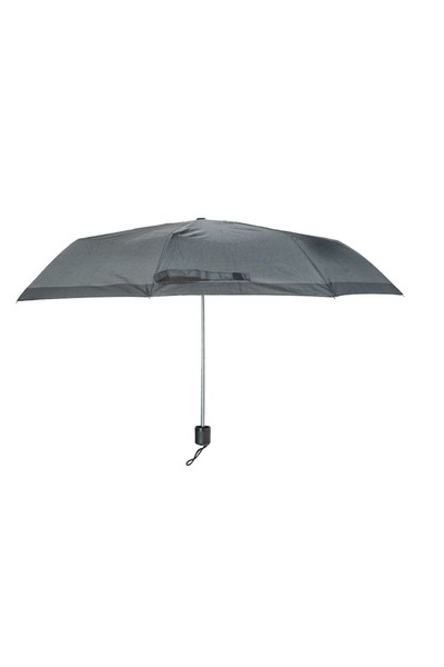 OEM Foldable Manual Rain Umbrella Black with Grey Checkered Pattern 24cm