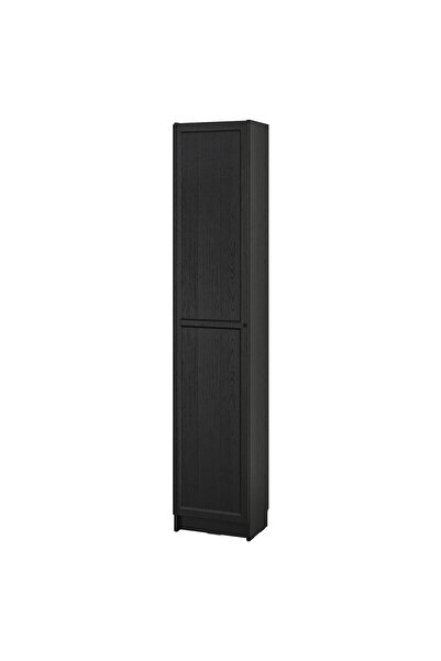 hobiurun Kapaklı kitaplık, siyah meşe görünümlü, 40x30x202 cm