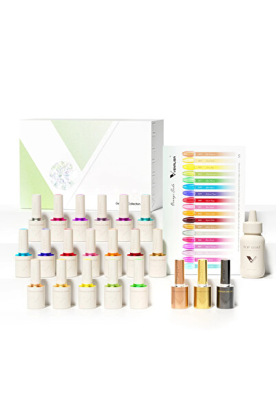 Venalisa 10 ml Hema TPO Free Uv Led Kalıcı Oje Seti 18 renk + 4 Katman + Plek...