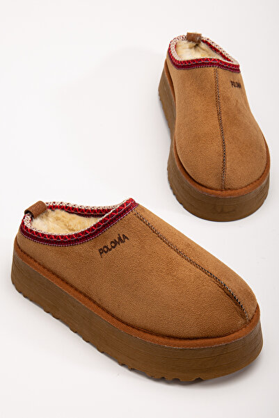 ARYAN Alvene Tazz Antibakteriel İç Suni Kürk Dış Süet Kışlık Bot Outdoor Terlik