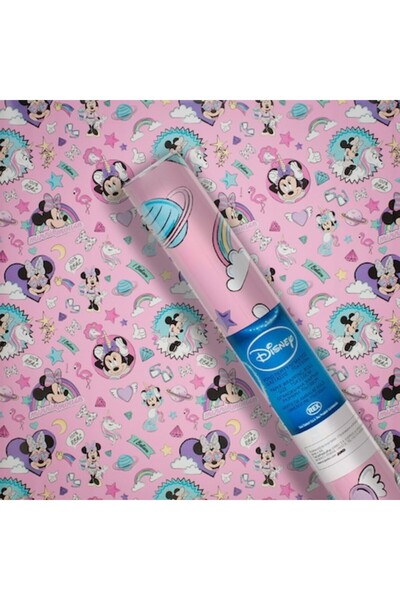 MYONNA IT & E- COMMERCE Hârtie de împachetat cadou Disney Minnie, roz, 70x150 cm - MYONNA