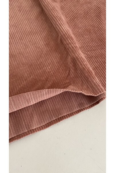 Butik Babadag Kumaş soft tarçın renk organik kadife