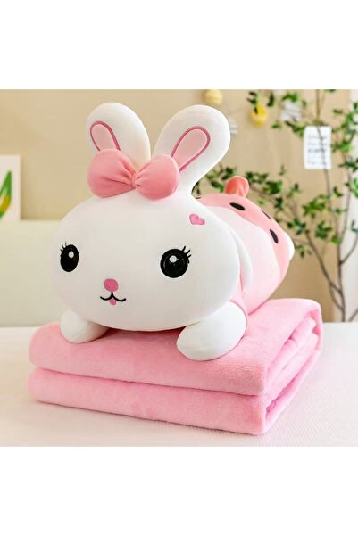 Tescomak Σετ παιδικών Κουβέρτα και Μαξιλάρι , Πελούς παιχνίδι σε σχήμα λαγουδ...