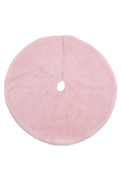 SHOPIENS Fustă decorativă pentru brad de Crăciun, blană artificială, 60 cm, roz