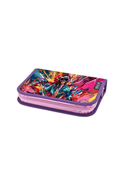 Herlitz Penar fără accesorii, 2 clapete, fermoar ascuns, interior textil, 13....