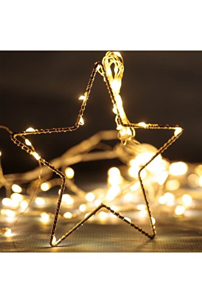 OEM Cortină luminoasă tip șnur cu 184 LED-uri și 7 stele, 2,25 m, interior și exterior - alb cald