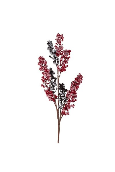 OEM Creangă de Crăciun cu fructe de pădure roșii acoperite cu zăpadă 75 cm
