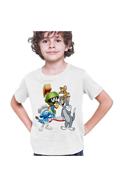 OEM Tricou Copii Baieti Marvin Strumfii Tom Jerry Martian Bucatar