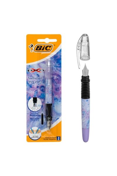 SHOPIENS Stilou BIC PX7, corp violet tie-dye, cerneală albastră