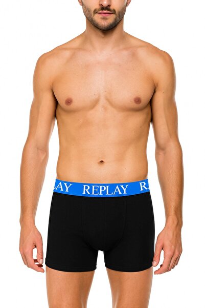 Replay Men’s Boxer Shorts Set of 6 – Cotton – Black – Logo